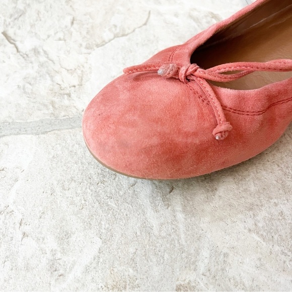 PAUL GREEN Munchen Coral Orange Pink Suede Wedge Sandals Shoes Size US Women’s 7 - Picture 6 of 12